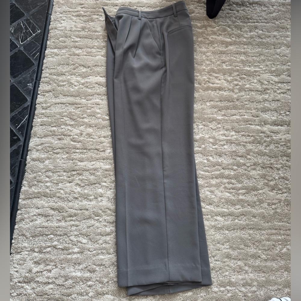 OAK + FORT Charcoal Satin Pants